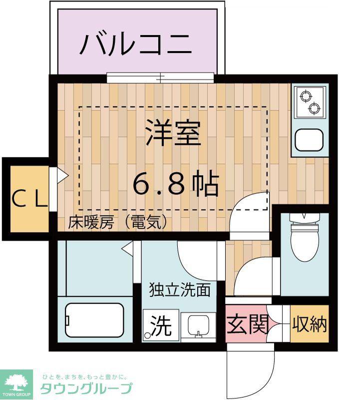 リュミエールI(ワンルーム/3階)の間取り写真