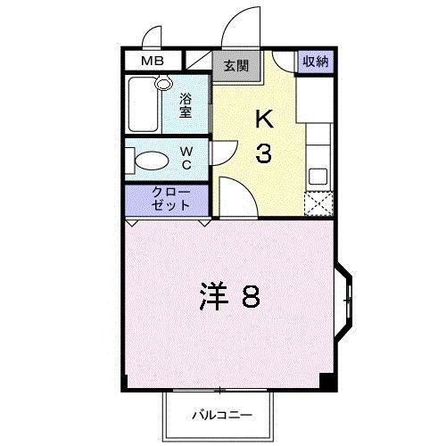 FAVORITE LIFE(1K/1階)の間取り写真