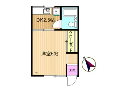 コーポ小池(1K/1階)の間取り写真