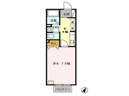 アドニスエステート(1K/2階)の間取り写真