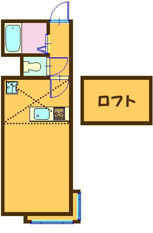 メゾン石狩A棟(1DK/3階)の間取り写真