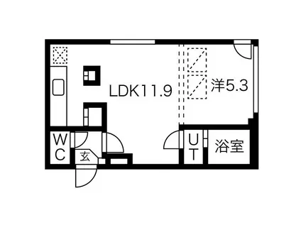 PROGRES プログレス(1LDK/2階)の間取り写真