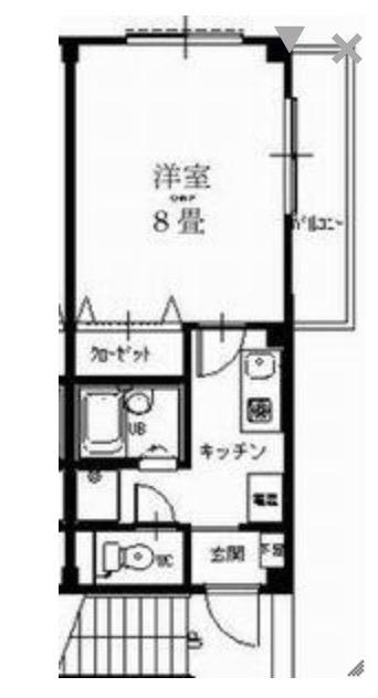 グランデージソラル(1K/1階)の間取り写真