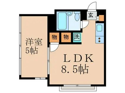 第2シーボニアマンション(1LDK/6階)の間取り写真
