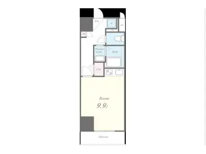 AP L-TAGE西新(ワンルーム/5階)の間取り写真