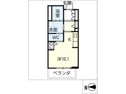 グランドマスト名古屋荒子(ワンルーム/3階)の間取り写真