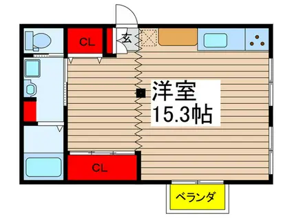 SAP本八幡(ワンルーム/2階)の間取り写真