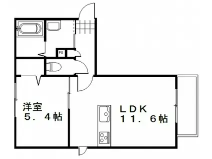 Kスタイル(1LDK/1階)の間取り写真