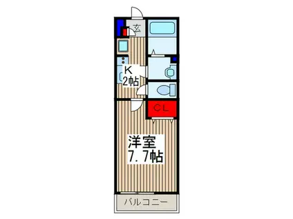 リブリ・錦町(1K/3階)の間取り写真