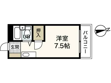 PETIT PAS舟入(ワンルーム/7階)の間取り写真