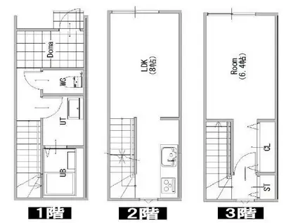 MOK-TERRACE 三郷(1LDK/1階)の間取り写真