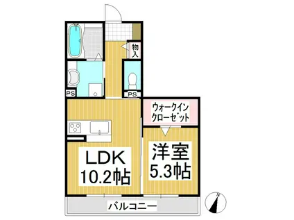 上田電鉄別所線 赤坂上駅 徒歩4分 3階建 築5年(1LDK/3階)の間取り写真