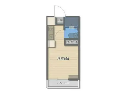 アルビオンレジデンス東海大学前(ワンルーム/2階)の間取り写真