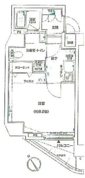 エルニシア三ノ輪 6階階 間取り