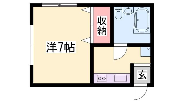 エコ土山(1K/1階)の間取り写真