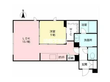 シャーメゾンステージ鳥栖(1LDK/1階)の間取り写真