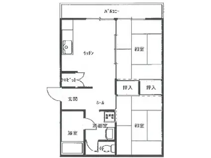 上野田マンション(2DK/5階)の間取り写真