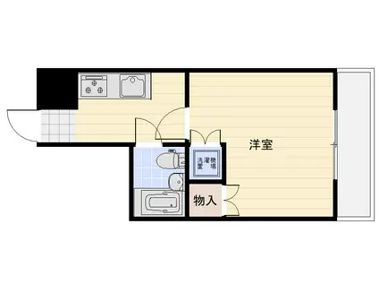 チサンマンション今小路(1K/7階)の間取り写真