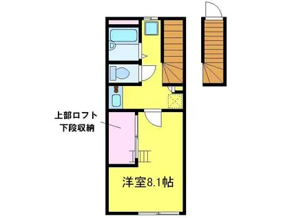 レオパレスYANAGIIII(1K/2階)の間取り写真