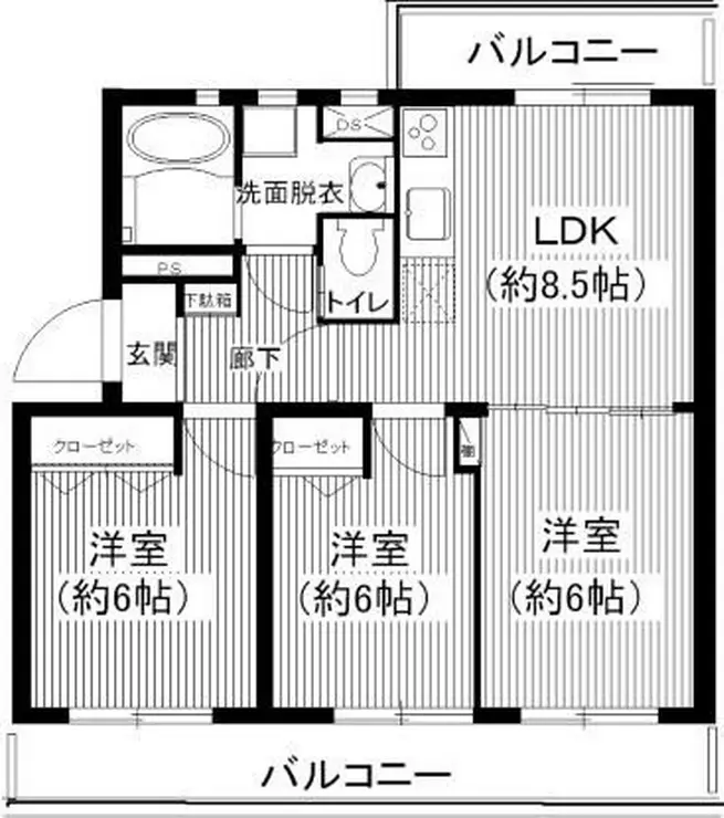 オリーブガーデン 1階階 間取り