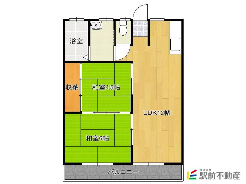 ホワイトキャッスル(2LDK/2階)の間取り写真