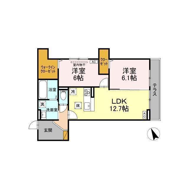 DS LIEN  A(2LDK/1階)の間取り写真