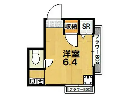 コプリハウス(ワンルーム/3階)の間取り写真