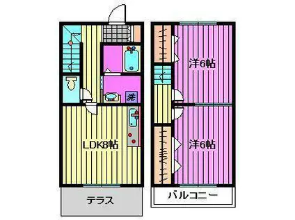 クアトロポルテ(2LDK/1階)の間取り写真