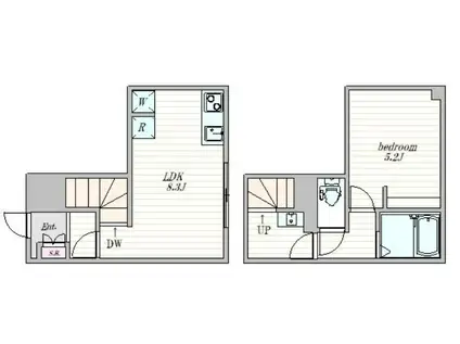ザ・クラスアーバンス早稲田南(1LDK/B1階)の間取り写真