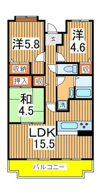 ビューパークヤマモ 1階階 間取り