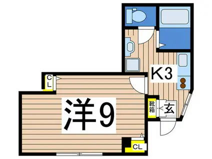 エクセレントハウスカマリヤ(1K/1階)の間取り写真
