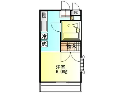 フェリシア(ワンルーム/1階)の間取り写真