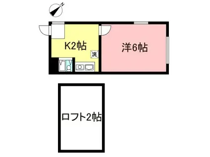 リバーサイド和泉多摩川(1K/2階)の間取り写真