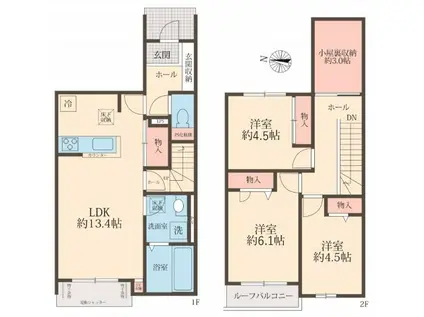 ル・ドージュ(3LDK/1階)の間取り写真