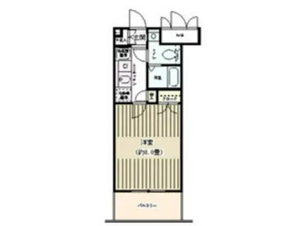 パークフィールド市川(1K/4階)の間取り写真