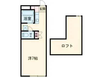 DOLCE(ワンルーム/2階)の間取り写真