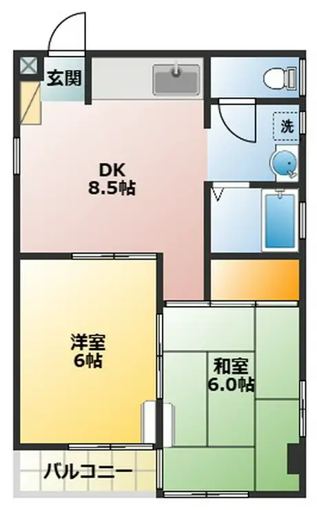 天神ハイツ 3階階 間取り