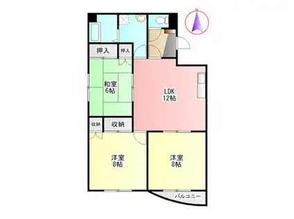 TKビル(3LDK/3階)の間取り写真