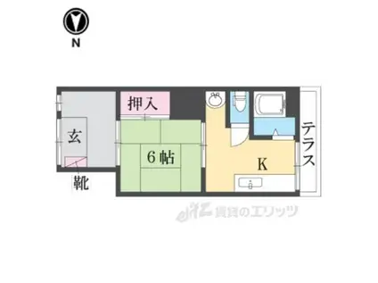 サニーハイツ(1K/1階)の間取り写真