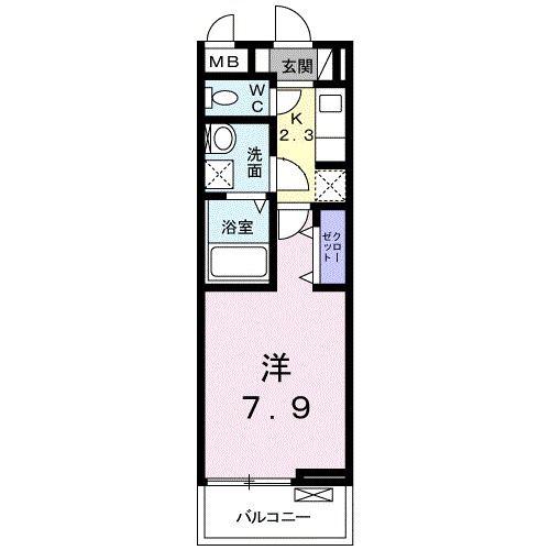 グレイス(1K/3階)の間取り写真