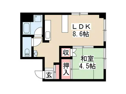 池下ウエストマンション(1LDK/6階)の間取り写真