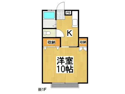 コーポ幸(1K/1階)の間取り写真