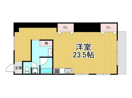 ハイム・ルル(ワンルーム/3階)の間取り写真