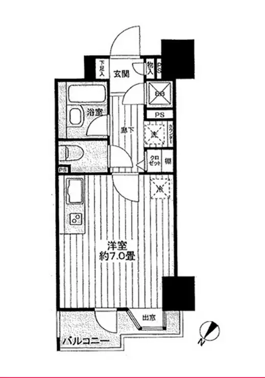 ブロードシティ東京 7階階 間取り