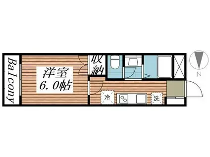 SKハイツ(1K/2階)の間取り写真