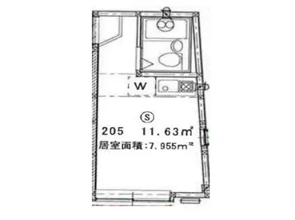 ライフピア大塚(ワンルーム/2階)の間取り写真