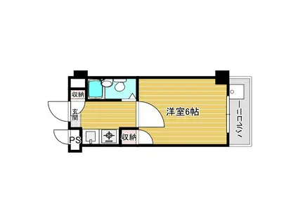 グランメール苅田(1K/1階)の間取り写真