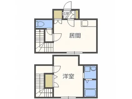 ハイムハイライトII(1LDK/2階)の間取り写真