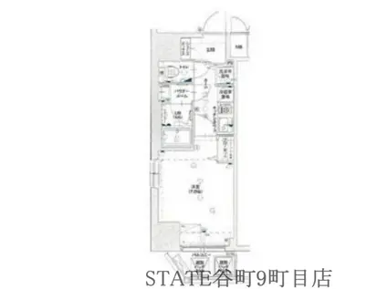 エスライズ堺筋本町(1K/15階)の間取り写真