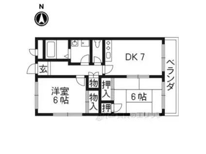 メゾン・ド・エトワール(2DK/3階)の間取り写真